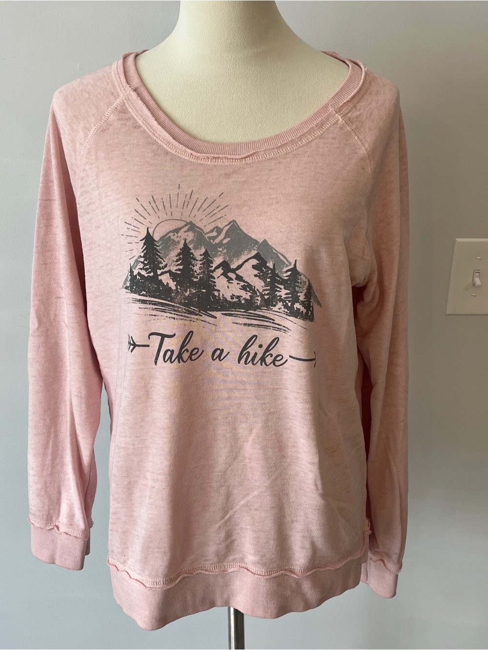 Maurices Pink 'Take a Hike' Graphic Pullover